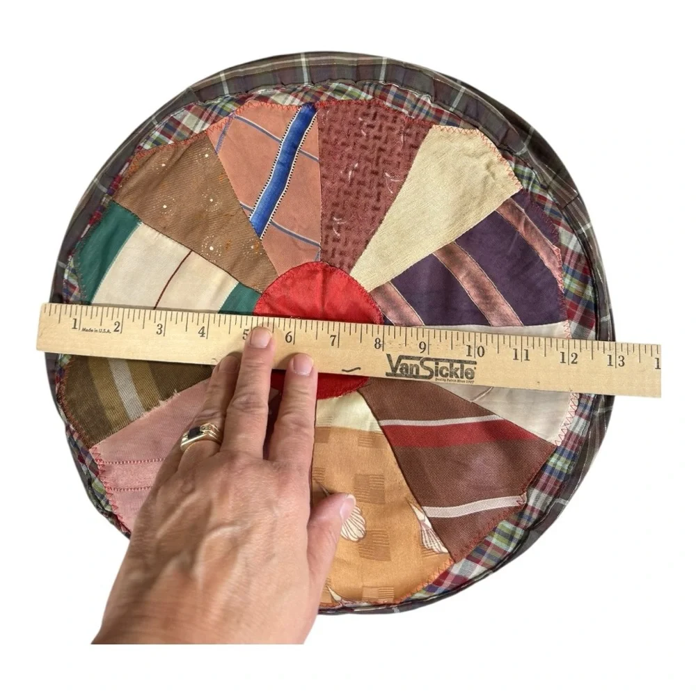 Vintage Colorful‎ Patchwork Round Cushion